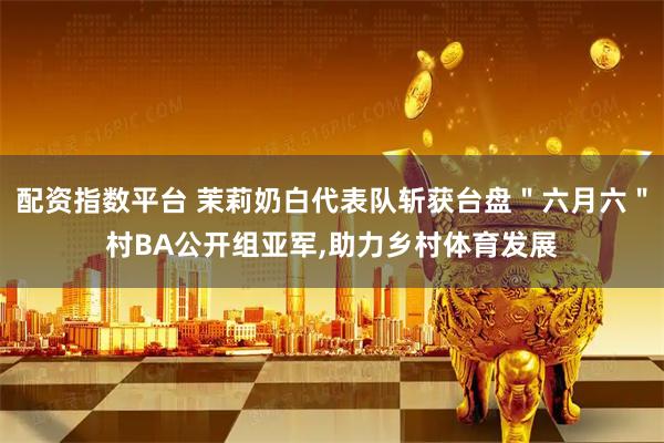 配资指数平台 茉莉奶白代表队斩获台盘＂六月六＂村BA公开组亚军,助力乡村体育发展